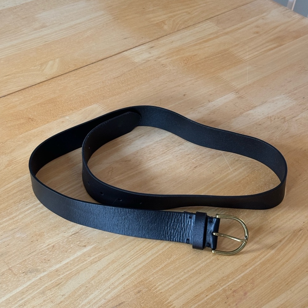 American Eagle Black Leather Belt XL